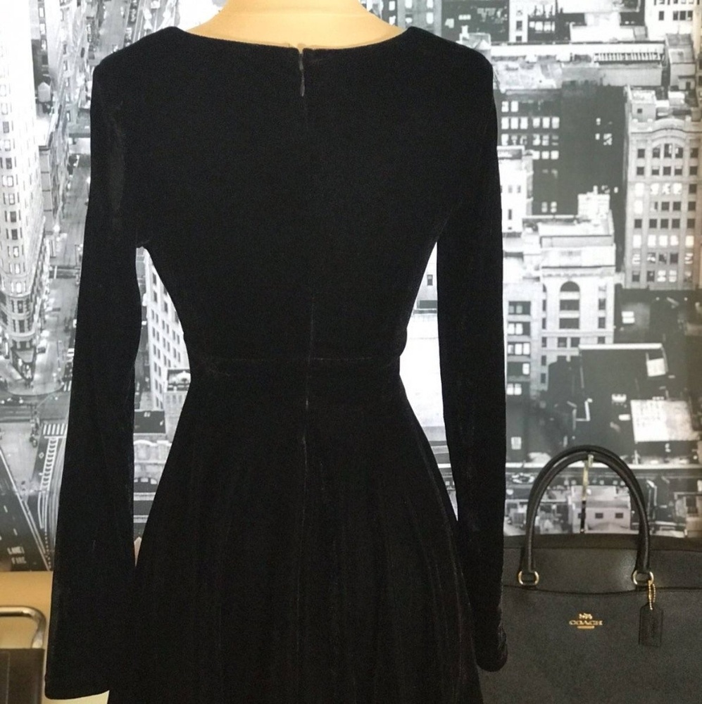 Velvet Black Mini Dress - Picture 4 of 6